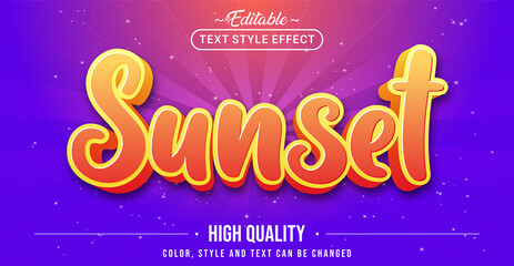 Aufkleber - Editable text style effect - Sunset text style theme.