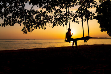 Canvas Print - Sunset in Ao Nang Krabi province