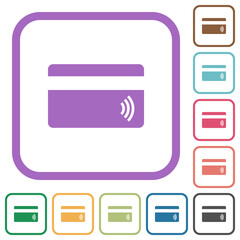 Poster - Contactless credit card simple icons