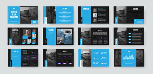 Poster - Presentation slide template, vector infographic for use in business concept, for annual report, analytics, statistics.