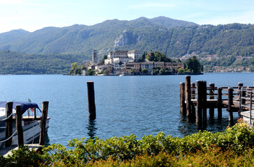 orta is a wonderful village on lake orta in piedmont. opposite is the magical island of san giulio t