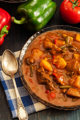 Poster - Stew soup with meat and potatoes