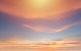 Fototapeta Zachód słońca - The sky with cloud beautiful Sunset background
