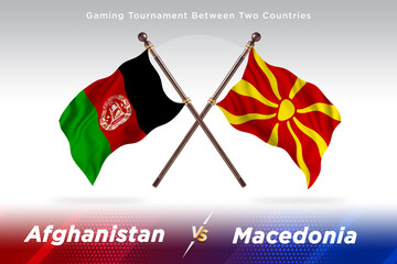 Two Countries Flags  versus Background