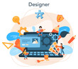 Web design concept. Presenting content on web pages.
