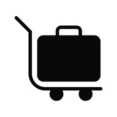 Canvas Print - Hotel Luggage App Icon on white background