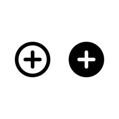 Wall Mural - Plus Icon vector. Add icon. Addition sign. Medical Plus icon. vector illustration on white background