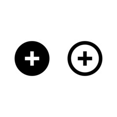Wall Mural - Plus Icon vector. Add icon. Addition sign. Medical Plus icon. vector illustration on white background