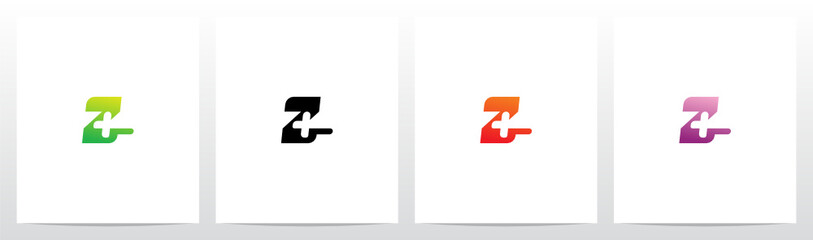 Plus Symbol On Letter Logo Design Z