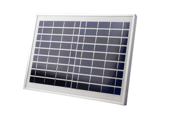 Solar panel isolated on white background; clean nature energy sun.