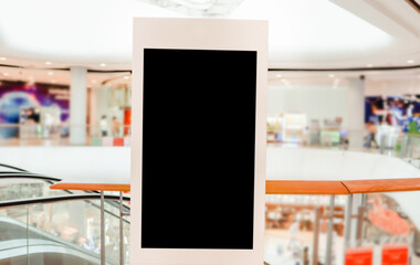 Sticker - Empty digital screen advertising on department store