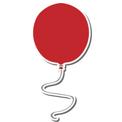 Poster - balloon hand drawn doodle stickers design vector illustration