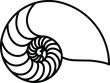 Outline of a nautilus shell.