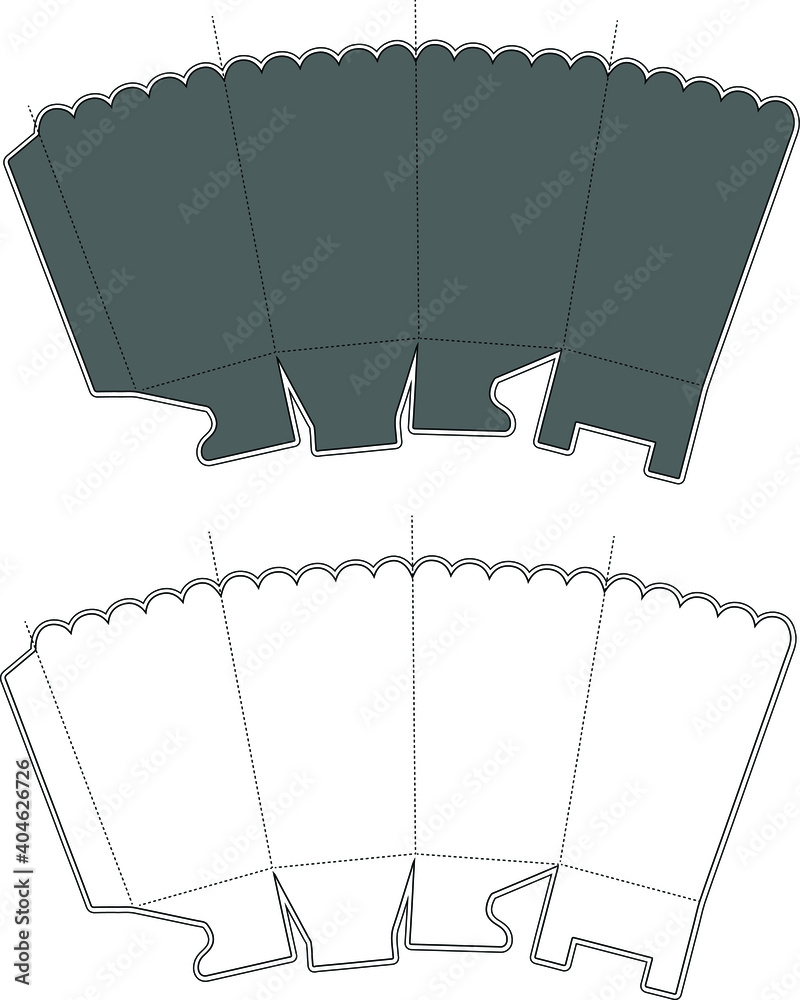 small popcorn box template