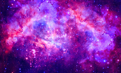 Wall Mural - purple starfield - elements of this image furnished by nasa