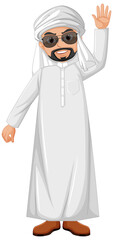 Poster - Adult man arab wearing arab costume character