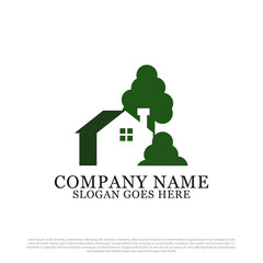 Green House real estate logo design inspiration, best for business and company logo