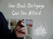 Business Concept Meaning How Much Mortgage Can You Afford With Inscription On The Sheet.