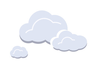 cloud vectors isolated on white background ep100