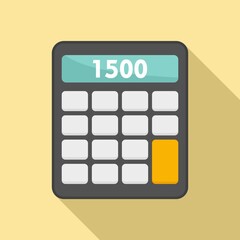 Canvas Print - House utlities calculator icon. Flat illustration of house utlities calculator vector icon for web design