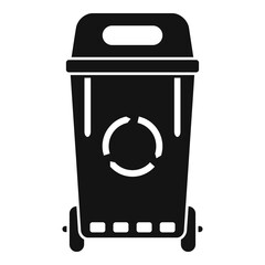 Poster - House garbage bin icon. Simple illustration of house garbage bin vector icon for web design isolated on white background