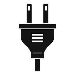 Poster - electric plug icon. simple illustration of electric plug vector icon for web design isolated on whit