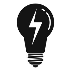 Poster - Electric bulb light icon. Simple illustration of electric bulb light vector icon for web design isolated on white background