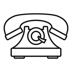 Poster - House phone icon. Outline house phone vector icon for web design isolated on white background