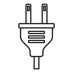 Poster - electric plug icon. outline electric plug vector icon for web design isolated on white background