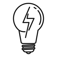 Poster - Electric bulb light icon. Outline electric bulb light vector icon for web design isolated on white background