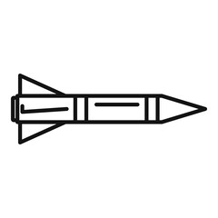 Poster - missile air icon. outline missile air vector icon for web design isolated on white background