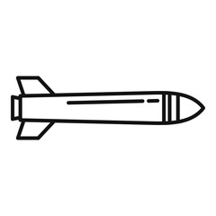 Sticker - Missile bomb icon. Outline missile bomb vector icon for web design isolated on white background