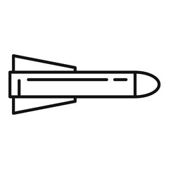 Poster - missile weapon icon. outline missile weapon vector icon for web design isolated on white background