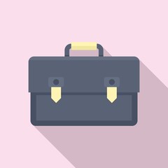 Poster - Estimator briefcase icon. Flat illustration of estimator briefcase vector icon for web design