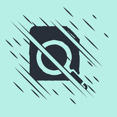 Aufkleber - Black Search concept with folder icon isolated on green background. Magnifying glass and document. Data and information sign. Glitch style. Vector.