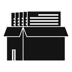 Poster - Box documents estimator icon. Simple illustration of box documents estimator vector icon for web design isolated on white background