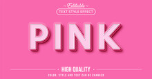 Editable Text Style Effect - Pink Text Style Theme.