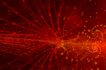 Wall Mural - Abstract background red bokeh circles. Beautiful background with confetti particles.