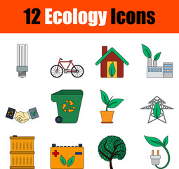 Canvas Print - Ecology Icon Set