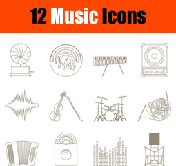 Canvas Print - Music Icon Set