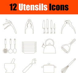 Sticker - Utensils Icon Set