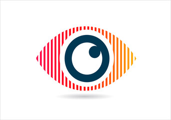 Sticker - vision eye logo or icon. flat eye logo or icon
