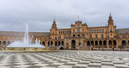 Wall Mural - the Plaza de Espana in the Parque de Maria Luisa in Seville in Andalusia