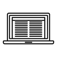 Poster - Estimator laptop icon. Outline estimator laptop vector icon for web design isolated on white background