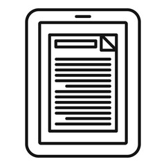 Poster - Tablet estimator icon. Outline tablet estimator vector icon for web design isolated on white background
