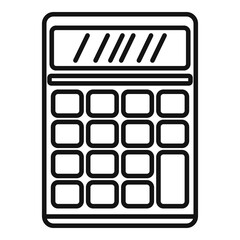 Poster - Calculator estimator icon. Outline calculator estimator vector icon for web design isolated on white background