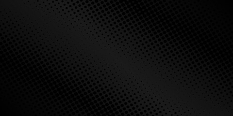 Poster - black background with halftone dots. abstract background. vector illustration