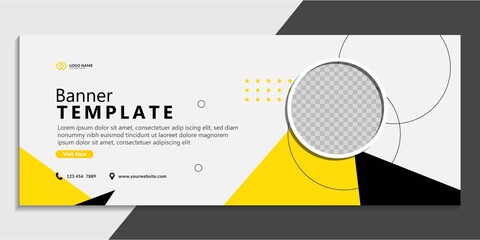 Wall Mural - Editable banner template for digital marketing, vector illustration.