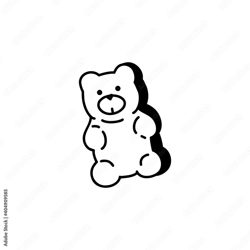 gummy bear outline tattoo