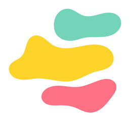 Wall Mural - Colorful abstract amoeba banners flat design elements.